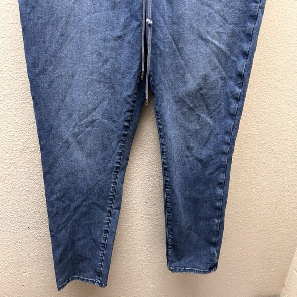 American Eagle High Rise Jegging Lace Up Boho Jeans SZ 14R Next Level Stretch - Picture 3 of 5